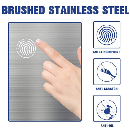 BestOffice 13 Gallon Automatic Touchless Stainless Steel Trash Can with Lid