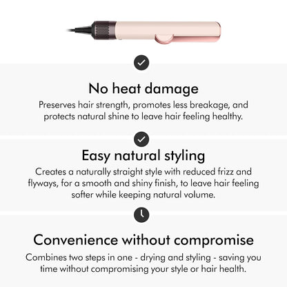 Dyson Airstrait — Straighten Wet to Dry, No Hot Plates
